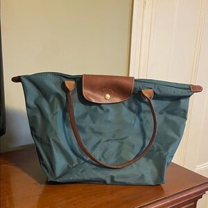 Longchamp Medium Teal Tote Bag